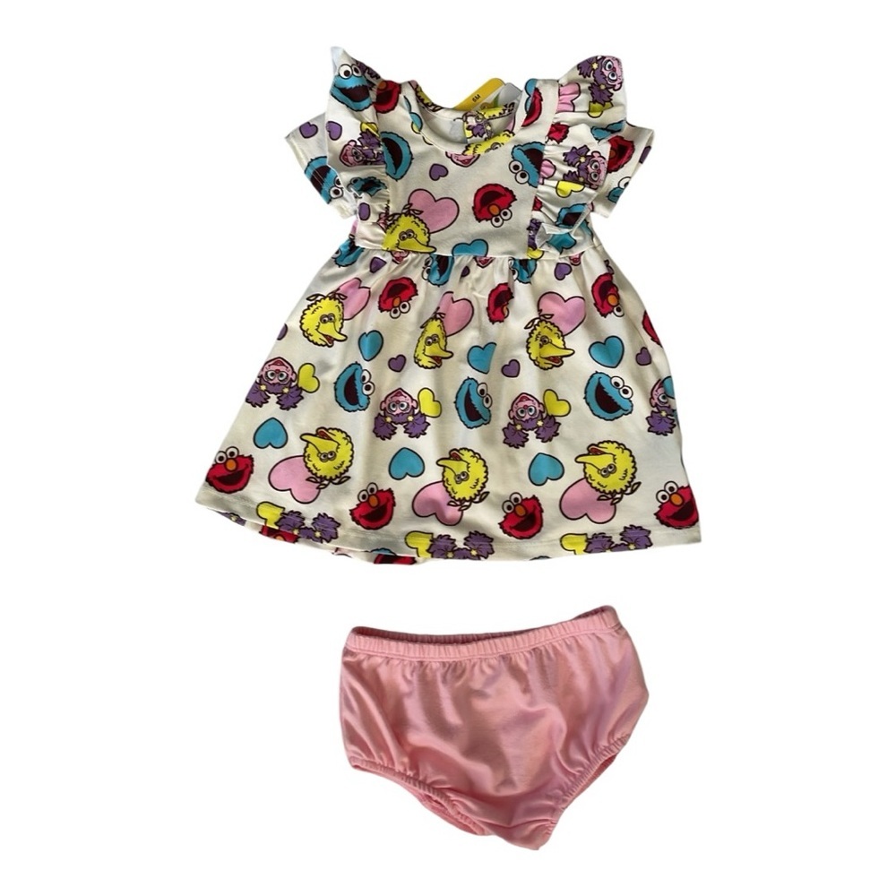 ♥️Seasme Street♥️ Dress and Diaper set size 6 m - Picture 7 of 13